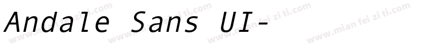 Andale Sans UI字体转换